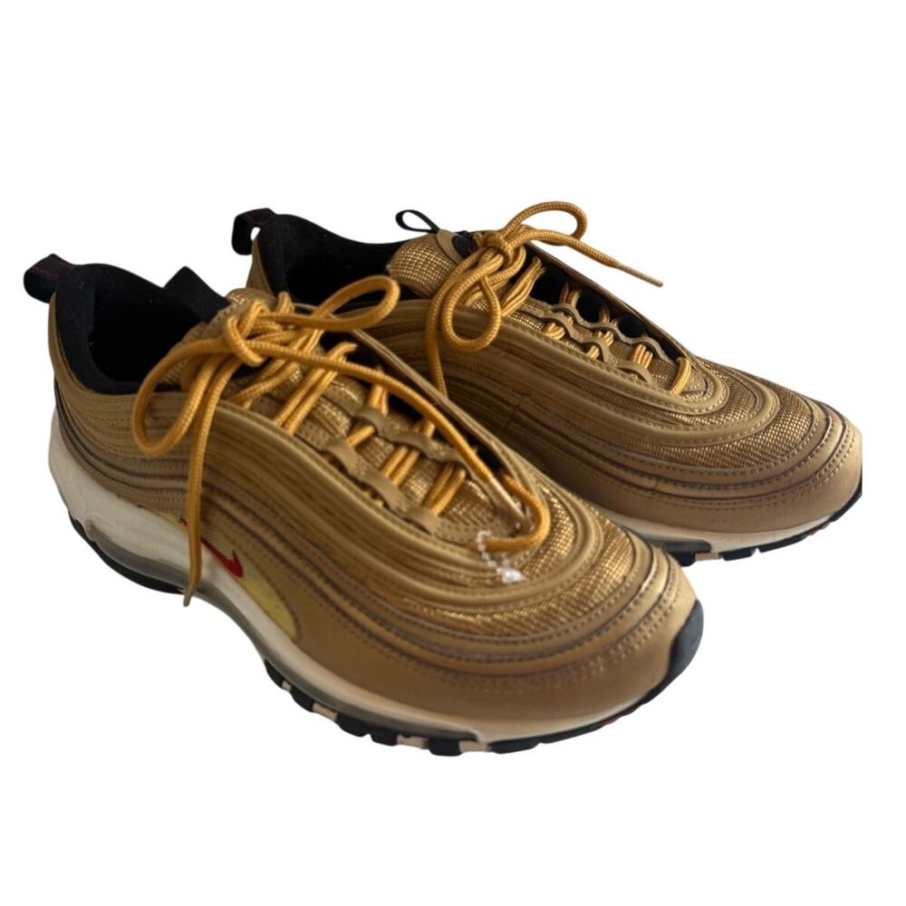 NIKE AIR MAX 97 Women’s Gold Athletic Sneakers 6.5